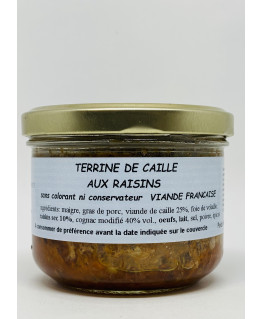 Terrine de cailles aux raisins
