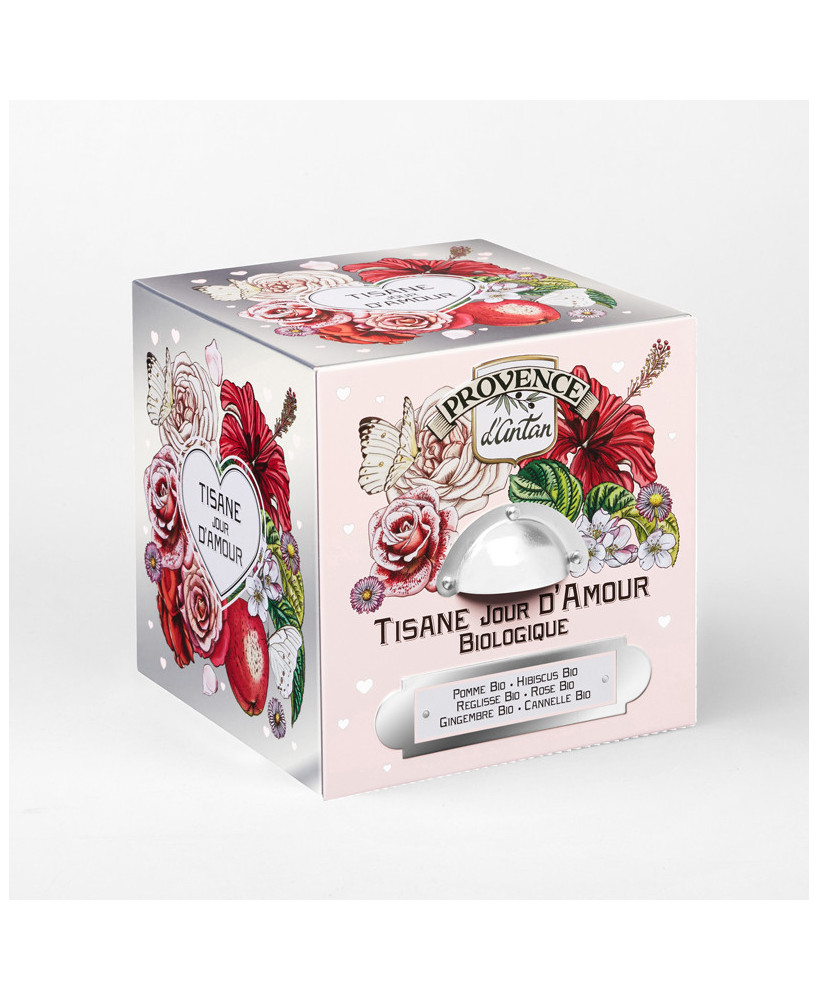 Coffret métal tisane jour d'amour